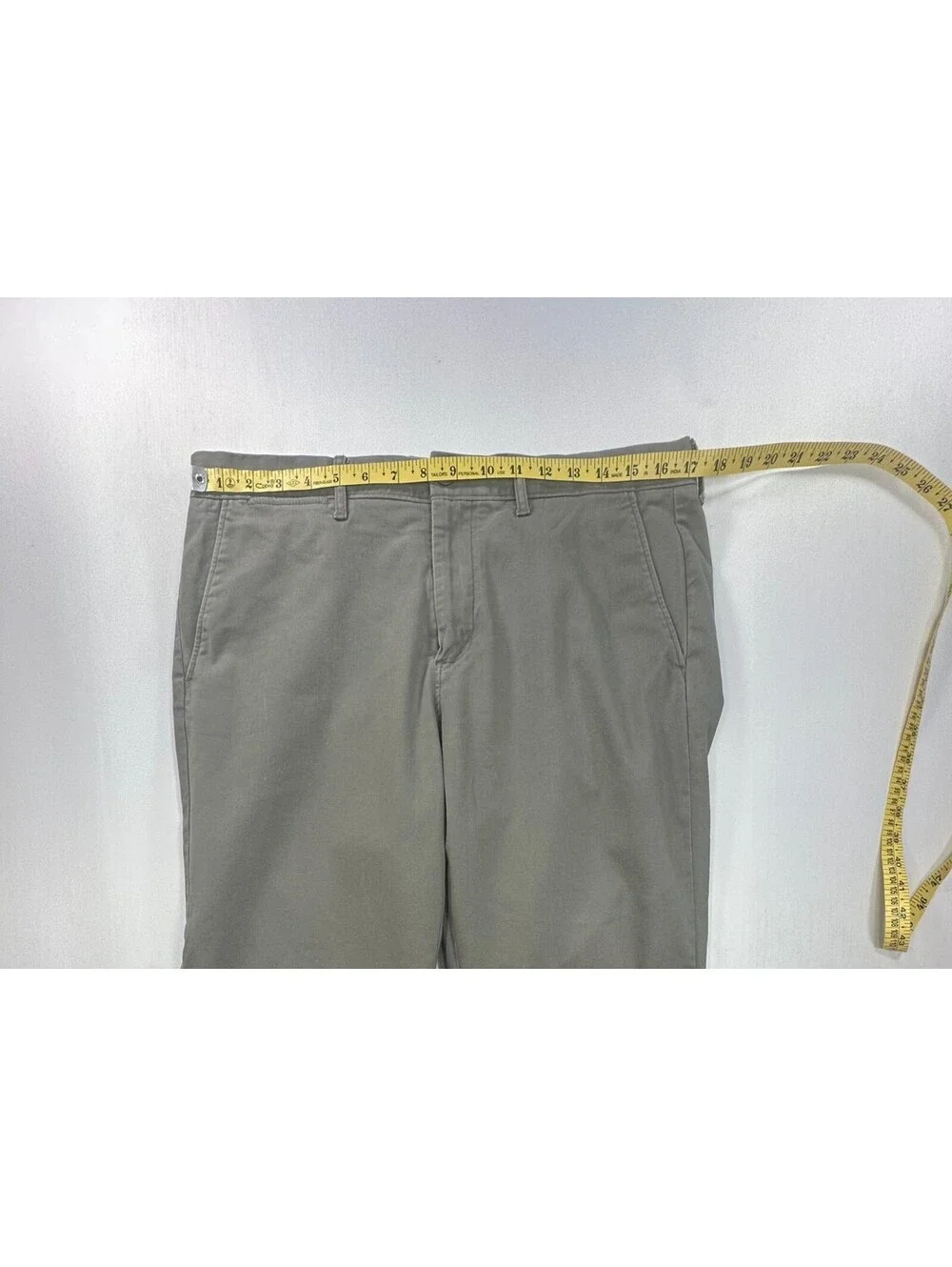 J Crew 770 Straight Stretch Flat Chinos Gray Mens 33/30